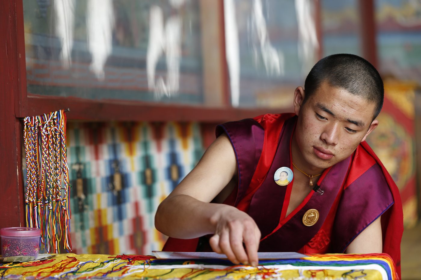 A monk offering a blessing